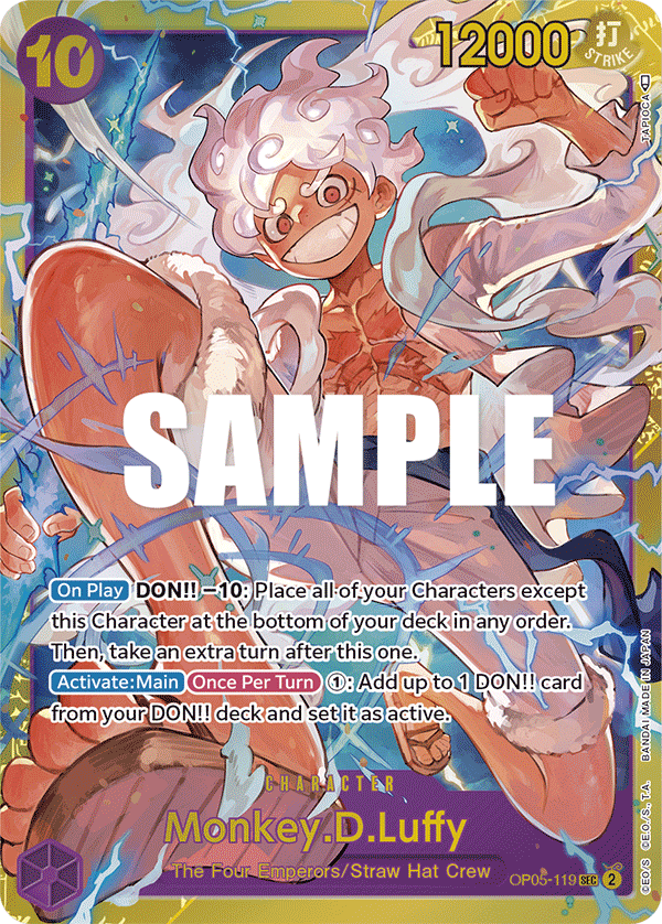 Lá Monkey.D.Luffy OP05-119, độ hiếm Secret Rare